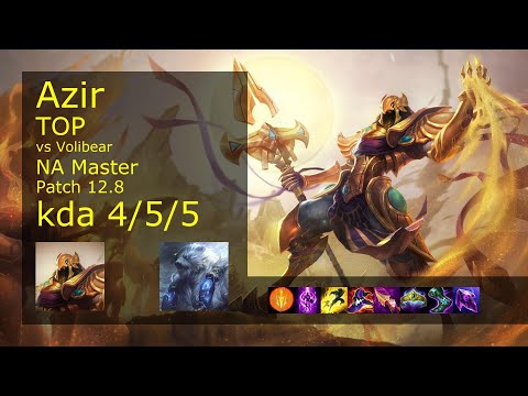 Rank 5 NA Azir Top: Azir vs Volibear