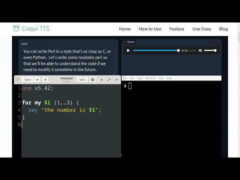 Developer's tutorials: Perl 01