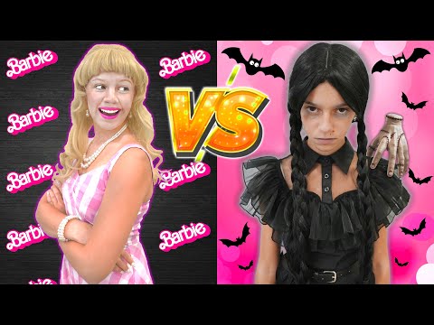Pink VS BlacK Wednesday AdaMs And Barbie!