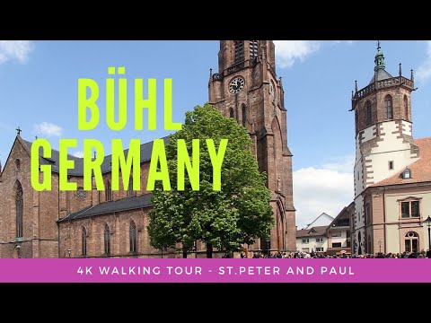 Germany 4K Walking Tour 🇩🇪 Bühl Baden-Württemberg St.Peter and Paul