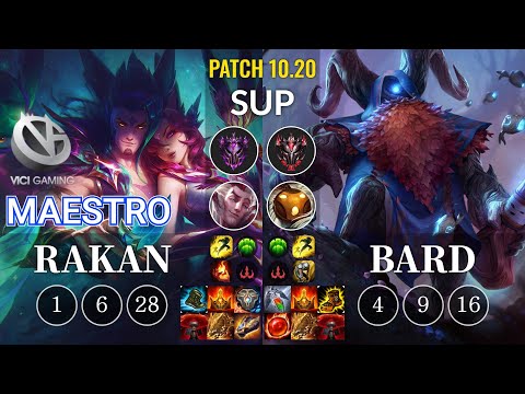 VG Maestro Rakan vs Bard Sup - KR Patch 10.20