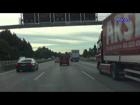 Fahrt auf der A8 Richtung München bis auf die A99
