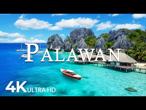 FLYING OVER PALAWAN (4K UHD) – Soothing Music Along With Beautiful Nature Video - 4K Video UHD #5