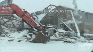 03-12-2017 Clarks Grove, MN Tornado damage and snow storm, I-35 stand-still