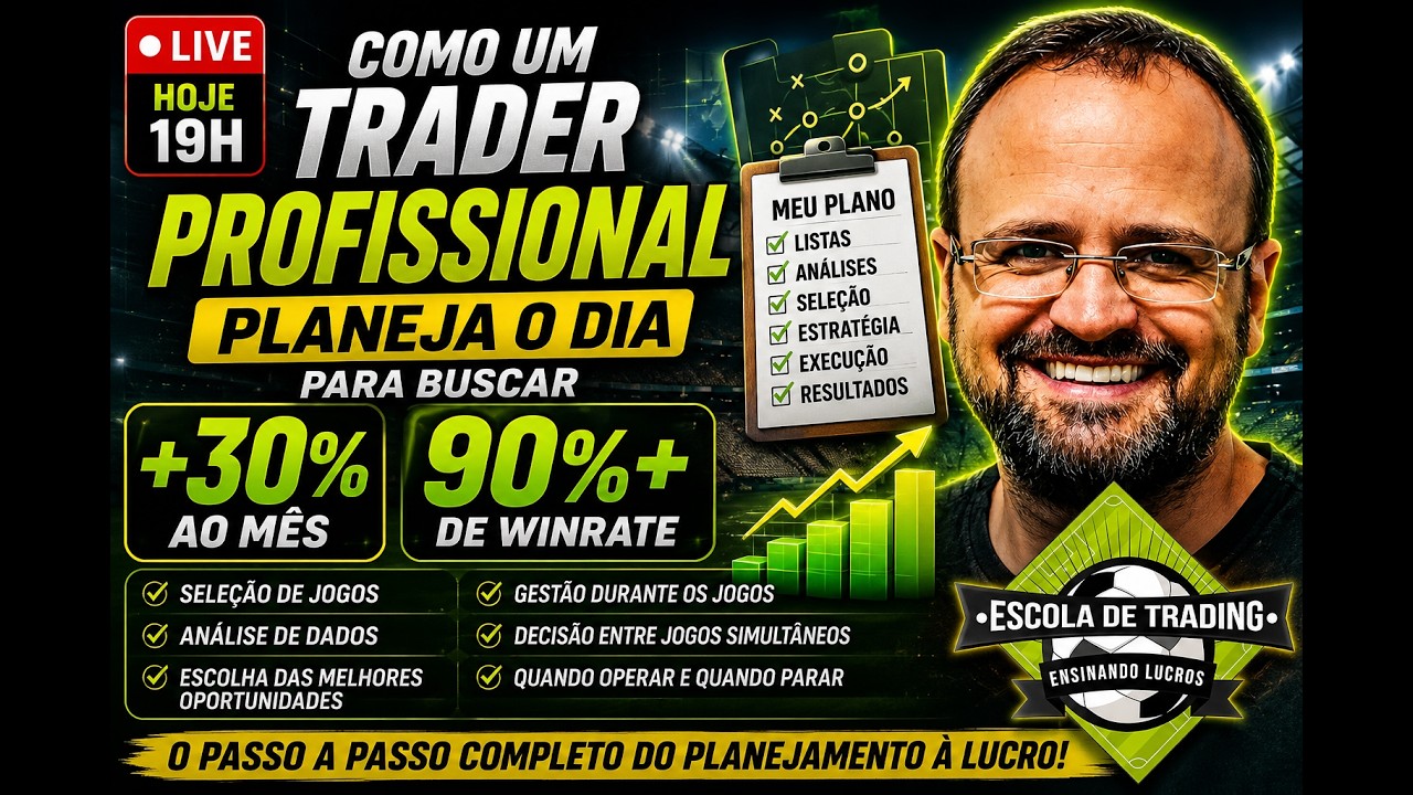 COMO UM TRADER PROFISSIONAL PLANEJA O DIA PARA BUSCAR +30% AO MÊS E 90%+ DE WINRATE