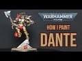 How I painted Commander Dante of the Blood Angels