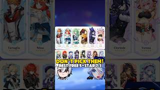 DO NOT Pick The Wrong Free 5-Star in Genshin 7.1! 🚫 (Priority Guide) #lootbar #genshinimpact