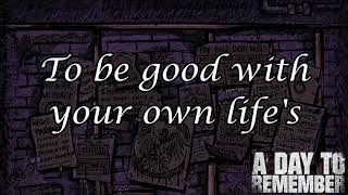 A Day To Remember - In Florida (Lyrics)