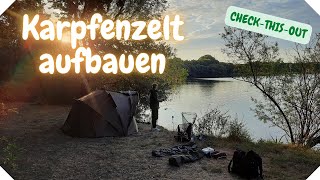 Karpfenzelt aufbauen