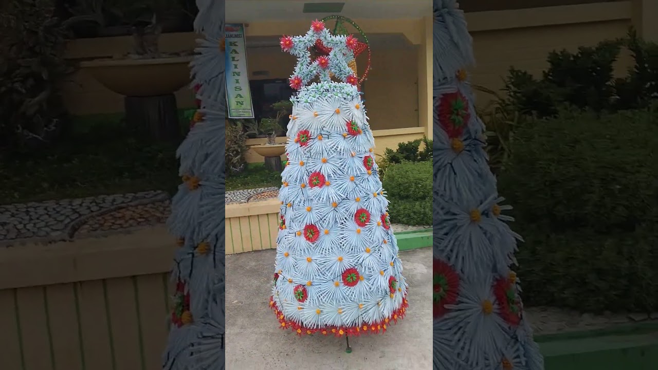 DIY Christmas tree from different recycled materials #diy #recycled  #christmastree #short