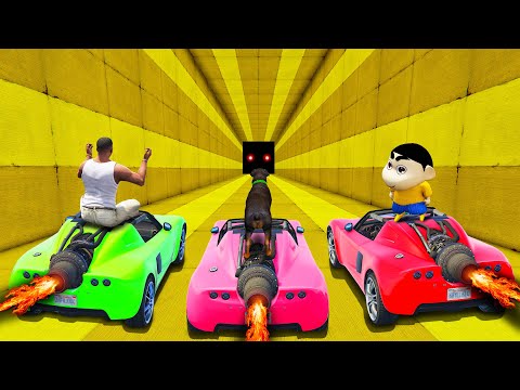SHINCHAN AND FRANKLIN TRIED THE HARDEST TUNNEL ESCAPE PARKOUR CHALLENGE GTA 5