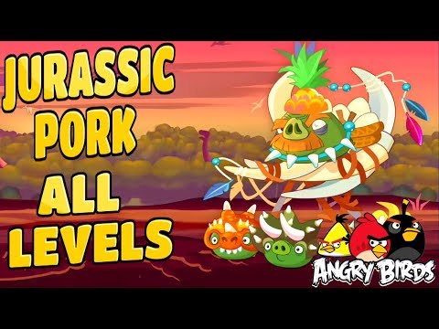 Angry Birds-Jurassic Pork All Levels {35-1} To {35-15} Three Star Walkthrough