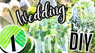 DIY DOLLAR TREE WEDDING DECOR & BUDGET FRIENDLY BOUQUET | Mystery Box Challenge