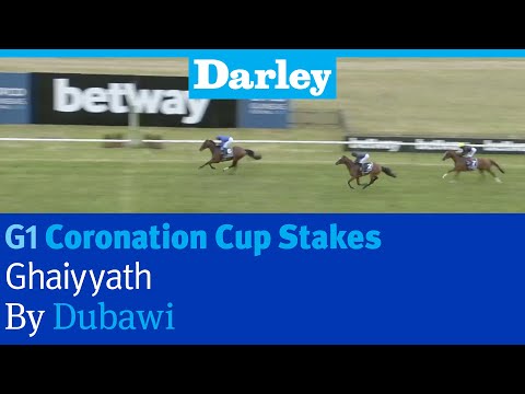 Ghaiyyath by Dubawi wins the G1 Coronation Cup S at Newmarket