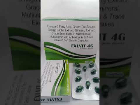 Omega 3 fatty acid trace element soft gelatin capsules, pack...