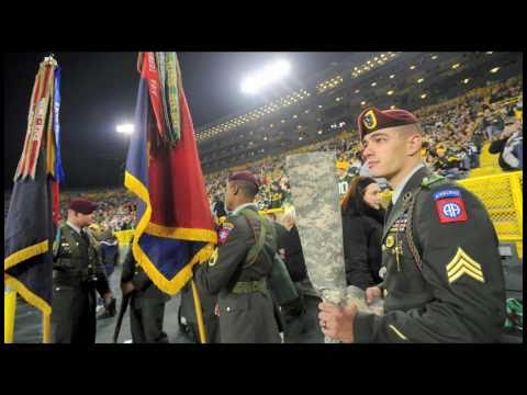 82nd Airborne at Green Bay Packers game honor a Legend.mov