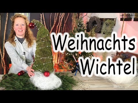 DIY Christmas gnomes - gnomes made from fir branches