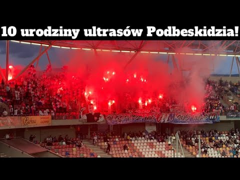 10 urodziny ultrasów Podbeskidzia! Podbeskidzie Bielsko-Biała vs Polonia Warszawa 14.04.2024r.
