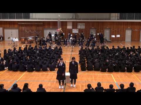こども学科 【吹奏楽部】３年生を送る会“演出参考用”（語り・歌あり）「嵐」