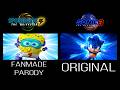 SONIC THE HEDGEHOG 3 And SPONGEBOB Parody Side By Side Comparison