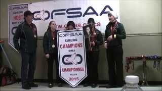 preview picture of video 'Gold Medal Curling OFSAA - 03 14 2015'