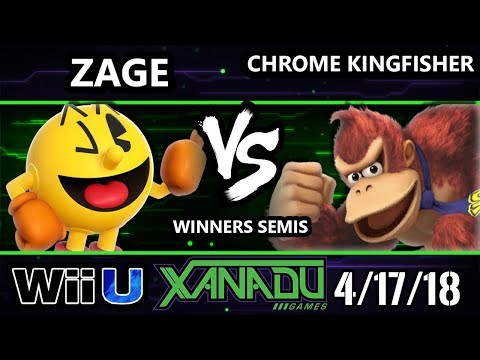 S@X 246 Smash 4 - Zage (Pacman) Vs. Chrome Kingfisher (Donkey Kong) - Wii U Winners Semis
