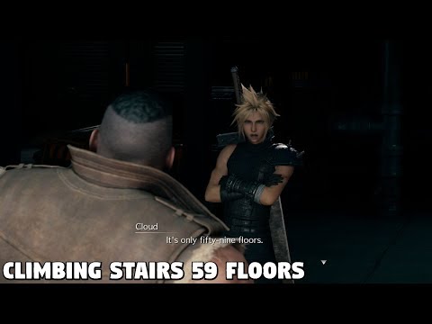 Final Fantasy 7 REMAKE - Climbing Stairs 59 Floors Shinra HQ