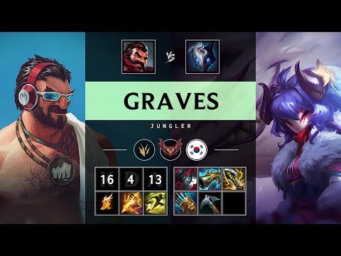 Graves Jungle vs Kindred - KR Grandmaster Patch 25.13