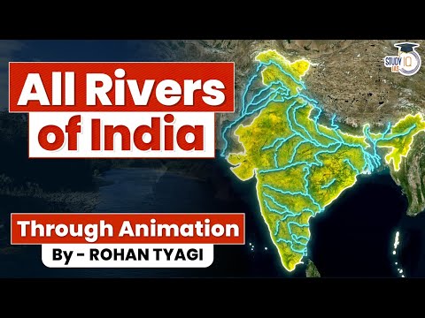 Learn All Rivers of India through 3D Animation | Drainage & Catchment | UPSC IAS & Competitive Exams