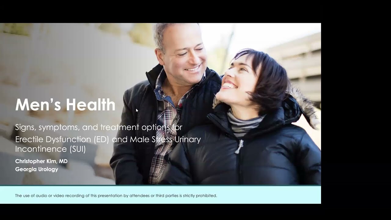 Erectile Dysfunction and Urinary Incontinence Webinar with Dr. Christopher Kim