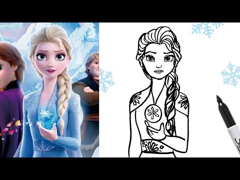 How To Draw ELSA Easy! - YouTube