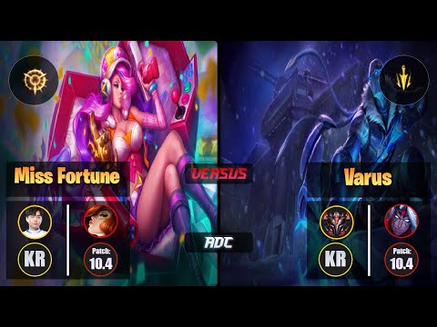 Nuclear MISS FORTUNE (ADC) [Press the Attack] VS VARUS - Grandmaster KR Patch 10.4