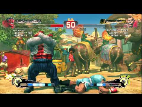wakamiya2 [Hakan] Vs ROCKMAN-X-STAR [Balrog] SSF4 AE Japanese Online Ranked Matches - PSN
