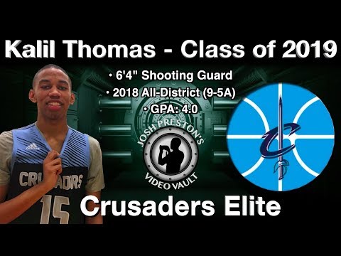 Kalil Thomas Exposure HoopFest Highlights - Holy Cross/Crusaders Elite 2019 SG