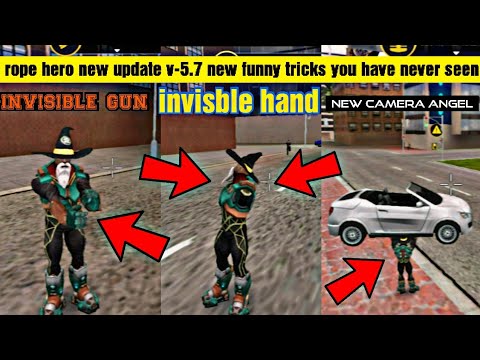 rope hero vice town new update v-5.7 new funny tricks 😂😂😂😂 you have never seen