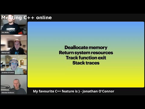 My favourite C++ feature is } - Jonathan O'Connor - Meeting C++ lightning talks