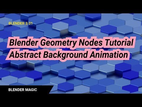 Blender Geometry Nodes Tutorial Hexagon Abstract Background Animation