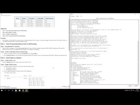 CCNA2 packet tracer 5.1.3.6 - Configuring Router-on-a-Stick Inter-VLAN Routing