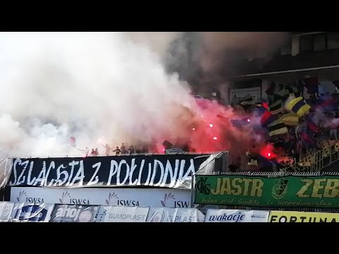 Oprawa na meczu GKS 1962 Jastrzębie - Piast Gliwice | 10.07.2021