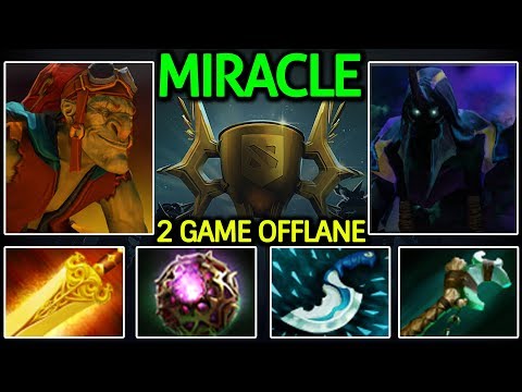 Miracle- Dota 2 [Abaddon] & [Batrider] Easy 2 Game Offlane Battle Cup