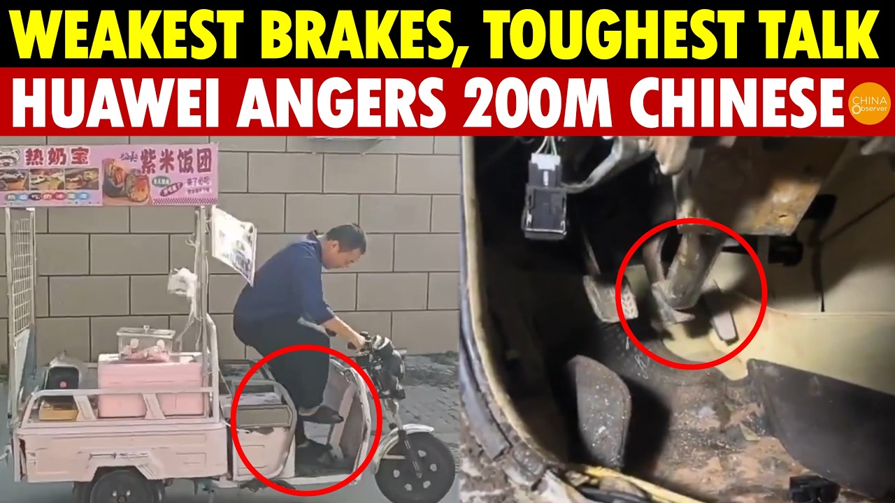 Weakest Brakes, Toughest Talk! Huawei Angers 200M Chinese: $100K EV Pedal Weaker Than a $100 Trike’s