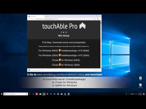 Install touchAble Pro server on PC