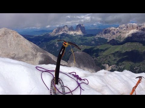 Punta Penia (Marmolada) - Progressione su ghiaccio e ferrata