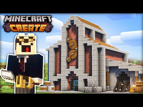 disruptive builds - I Built an AUTOMATIC IRON FACTORY in Minecraft Create Mod