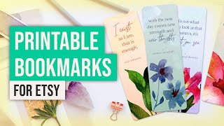 How To Make Printable Book Marks To Sell On Etsy