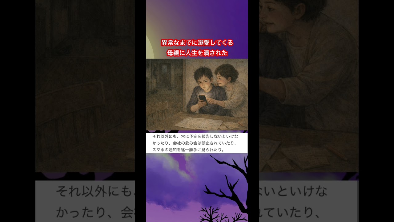 愛情が強すぎる母親に人生潰された