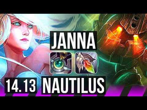 JANNA & Lux vs NAUTILUS & Ezreal (SUP) | 1/1/20, 700+ games | EUNE Grandmaster | 14.13