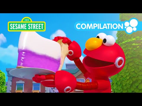 Mecha Builders Eat a Giant Pie from Outer Space! | Sesame Street Episodes