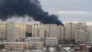 preview picture of video 'Пожар на заводе Стеклопластик в Андреевке'
