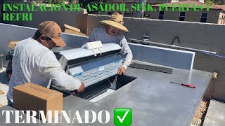PROYECTO COCINA EXTERIOR. INSTALACIÓN DE ASADOR, PUERTAS Y SINK